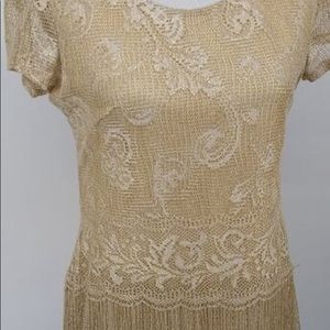 Onyx Nite Size 10 Dress Gold Formal Full Length